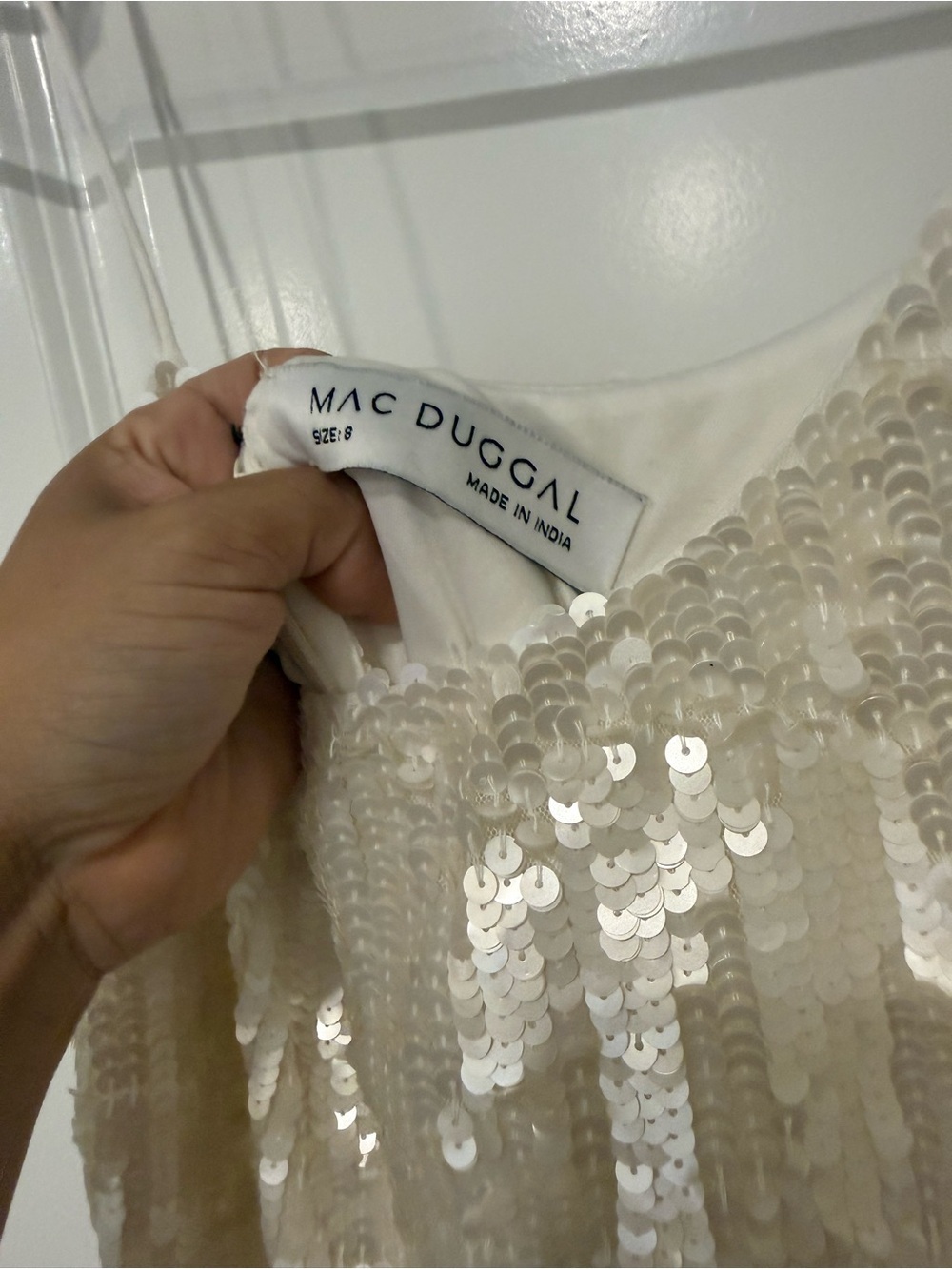 NWT Macdugal White Floral Embellished Mini Dress SZ 8 - Picture 5 of 6